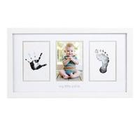 Pearhead Cadre photo Babyprints Deluxe – Double empreinte à l'encre – Blanc