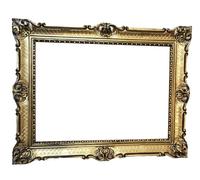 Cadre Photo Baroque XXL - 50 x 70 cm / 90 x 70 cm - Tableau Publicitaire et de Menu Rectangulaire - Antique - à Suspendre - Miroir (Doré/Noir)
