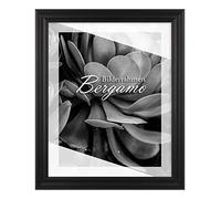 Cadre photo Bira Bergamo - 40 x 40 cm - Noir - En bois MDF - Avec vitre en verre synthétique antireflet