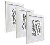 Cadre Photo Blanc de 8X 10''(20x 25 cm) avec Support pour Lot de 3 Cadres Photo de 5x7''(18 x 13cm) adres Photo de 25,4 x 20,3 cm, Cadres Photo de 12,7 x 17,8 cm