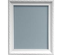 Cadre photo blanc shabby chic avec fond bleu clair gris 40 x 40 cm