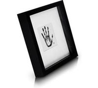 Classic by Casa Chic - Cadre Boîte 3D en Bois Massif 23 x 23 cm avec Passe-partout pour photo de 10 x 10 cm inclus, Peut Contenir Des Objets de 2,5 cm d'épaisseur - Verre trempé - Noir