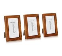 Cadre photo - Blumfeldt Casa chic Kenton - lot de 3 - rectangulaire 14 x 9 cm - Marron G