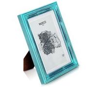 Cadre photo - Blumfeldt Casa chic Lancaster - rectangulaire 17 x 12 cm - bois - Turquoise G