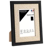 Ceanothe Cadre Photo 18x24 cm Bois et Cannage Souvenir Voyage Décoration - Convient au A5 de la Collection Palma - Verre acrylique Incassable - Fabriqué en France