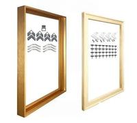 Cadre Photo, Cadre Aluminum Picture Frames Kit for Oil Paintings and Canvas Prints Artwork Minimalist Wall Art Decor 50x70 60x80cm(Titanium Gold,40x50cm)