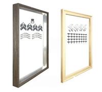 Cadre Photo, Cadre Aluminum Picture Frames Kit for Oil Paintings and Canvas Prints Artwork Minimalist Wall Art Decor 50x70 60x80cm(Black Walnut,25x35cm)