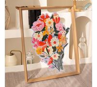 Cadre photo, Cadre Photo, Double Face Transparent Flottant Photo-Spécimen MDF Acrylique Multicolore Plusieurs Tailles(Wood Grain Color,(Inner diameter 50.5 * 75.5cm))