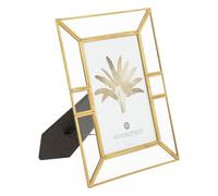 Cadre photo "Carlo" métal et verre - doré - 10x15 cm - Atmosphera créateur d'intérieur