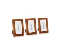 Cadre photo - Casa chic Kenton - lot de 3 - rectangulaire 14 x 9 cm - Marron