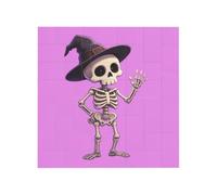 Cadre photo casse-tête de mort de sorcière pour Halloween | Créez une ambiance d'Halloween effrayante et amusante, profitez d'un temps d'assemblage relaxant et affichez vos œuvres d'art