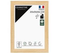 Brio Cadre photo Ceanothe 20x30 cm (A4) Bois brut Verre acrylique incassable – Fabriqué en France