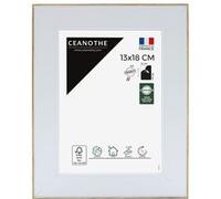 Brio Cadre photo Ceanothe Newton 13 x 18 cm bois et blanc – verre acrylique incassable