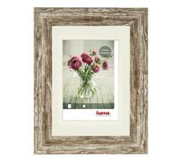 Cadre photo - CHALET - Marron effet vieilli - 30 x 40 cm - Passe-partout premium