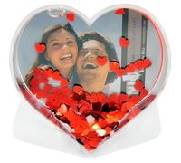 Cadre photo coeur à paillettes