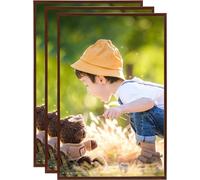 Cadre photo Collage 3 pcs. pour mur table bronze 70x90 cm MDF
