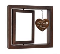 Cadre photo commémoratif rotatif double face en bois pour chiens et souvenirs précieux