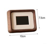 Cadre photo compact en noyer naturel pour photos 1x2 avec joints sans couture et accès facile au panneau arrière, convient pour un placement horizontal ou vertical de table (10,2 cm)