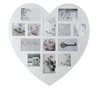 Cadre Photo Cœur en bois Cadre Photo Multiframe Blanc