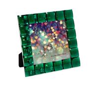 Cadre photo d coratif scintillant Isaac Jacobs, pr sentoir photo et d coration d'int rieur (4x4 vert meraude)