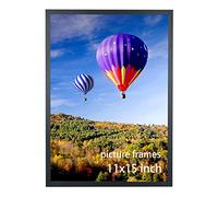 Cadre photo de 28 x 38 cm en bois massif - Cadre photo de 28 x 38 cm - Noir - Convient pour photo panoramique, affiche, peinture, photo de groupe, puzzle (UX22B1115)