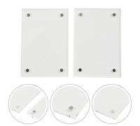 Cadre photo de bureau en acrylique transparent avec coins magnétiques pour afficher des photos et des affiches en toute sécurité en mode portrait et paysage (6 x 9 cm)