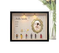 Cadre photo de musée miniature | Silhouette Décorative avec Éclairage Esthétique | Boîte Cadre Photo Enfant Décor Bureau,pour Chambre Salon Chambre Bébé Table Étagère Appartement Anniversaire