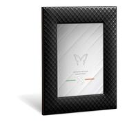 Cadre Photo de Table en métal émaillé avec Finition tressée Trame en Maille Idée Cadeau.