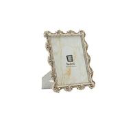 Mauro Ferretti Italian Design Cadre Florence, Cadre Photo Baroque, polyrésine et Verre, Argent, 32 x 27 cm