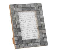 Cadre Photo Déco "Motif Carré" 10x15cm Gris