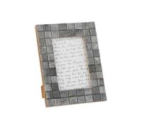 Cadre Photo Déco "Motif Carré" 10x15cm Gris