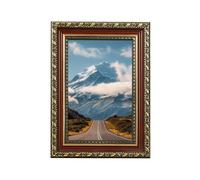 Cadre photo décoratif A4 pour photos, œuvres d'art ou affiches, style baroque, prêt à accrocher ou à poser, crochets muraux inclus, dos en MDF et feuille de plexiglas transparent incassable (rouge