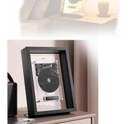 Cadre photo décoratif Bluetooth avec écran LED, 5.0 sans fil et entrée auxiliaire de 3,5 mm, lecteur de musique numérique compact pour la maison, le bureau et la décoration murale