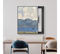 Cadre photo décoratif pour compteur électrique - 70 x 50 cm - Installation facile - Designs élégants pour la maison, le bureau, le café - Noir (2 styles disponibles)