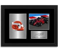 Cadre photo dédicacée encadrée de Charles Leclerc 2022 sur casque de voiture de Racing Driver Charles Leclerc