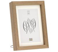Cadre Photo Deknudt S40a-p1 (mdf) Avec Passe-partout Blanc 13x18 (passepartout Fenêtre 10x15) Bois Naturel