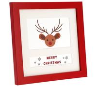 Cadre photo DEKNUDT S45SK4 bois rouge avec motif de Noël - Pour photo 10x15cm
