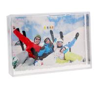 Cadre photo DEKNUDT S66FD1 avec de la neige et des paillettes - pour photo 10x15cm