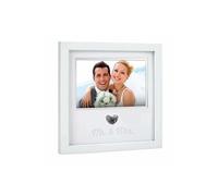 Cadre photo d'empreinte de pouce et de mariage