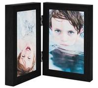 Cadre photo dépliable en deux Noir 2x(21x29,7 cm) Noir G