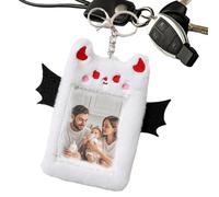 Cadre photo Diable, étui à cartes, joli cadre photo en peluche Porte-clés avec pendentif pour carte étudiante pour banque de crédit pour garçons, blanc, riferimento alla descrizione, Se référer à
