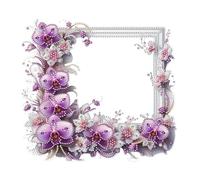 Cadre photo diamant à faire soi-même, peinture diamant art fleur acrylique décoration de la maison, cadre photo, cadre photo, affichage de table, famille, amis, cadeau de mariage (diamant à point