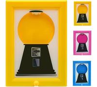 Cadre photo distributeur de bonbons Cadre photo distributeur de bonbons, machine à vintage suspendue, chewing-gums dans un cadre, for bureau ou couloir(Yellow)