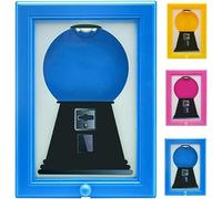 Cadre photo distributeur de bonbons Cadre photo distributeur de bonbons, machine à vintage suspendue, chewing-gums dans un cadre, for bureau ou couloir(Blue)