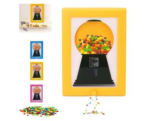 Cadre photo distributeur, machine à gomme dans le cadre pour bonbons, noix, friandises pour chien et chat, distribution rapide interactive, parfait pour un anniversaire, un bureau et une salle de