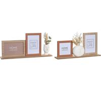 Cadre photo dkdhomedecor 30 x 5 x 19 cm flor face ceramic resin multicolored wood mdf urban (2 pièces)