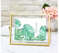 Cadre photo doré décoratif avec plexiglas pour bureau 12,7 x 17,8 à 15,2 x 20,3 cm, style vintage, pour photos, œuvres d'art, etc