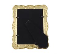 Cadre photo doré en résine pour photos de 15,2 x 20,3 cm avec design floral complexe et construction, pour afficher des portraits de famille et des souvenirs de voyage (20,3 cm)