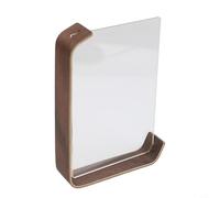 Cadre photo double face en acrylique transparent moderne avec décoration d'intérieur robuste et facile à changer pour salon, chambre à coucher, bureau (14 x 21 cm, noyer noir)