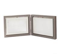 Cadre photo double face pivotant à 360 degrés pour table, cadre en bois fait à la main avec design extractible pour plusieurs photos (B)